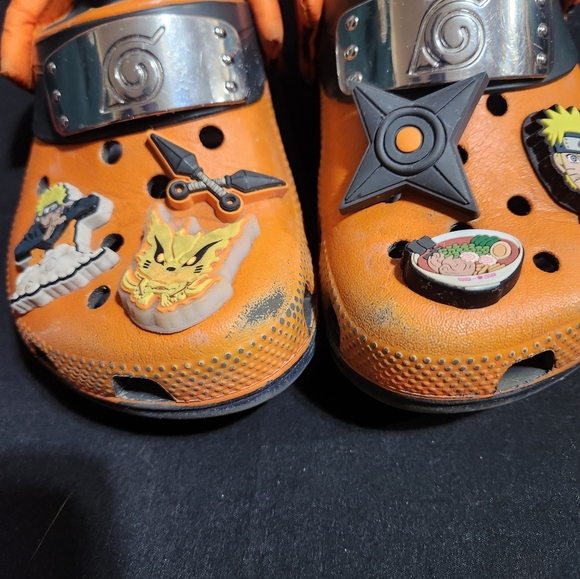 Kids Orange Clogs with Anime Design - Picture 3 of 13